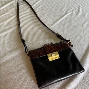 Black and Brown Leather Crossbody Bag